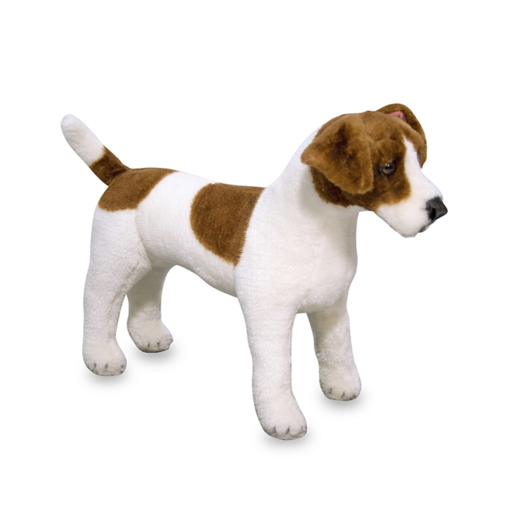 Plush Jack Russell Terrier gift for a Ukrainian child