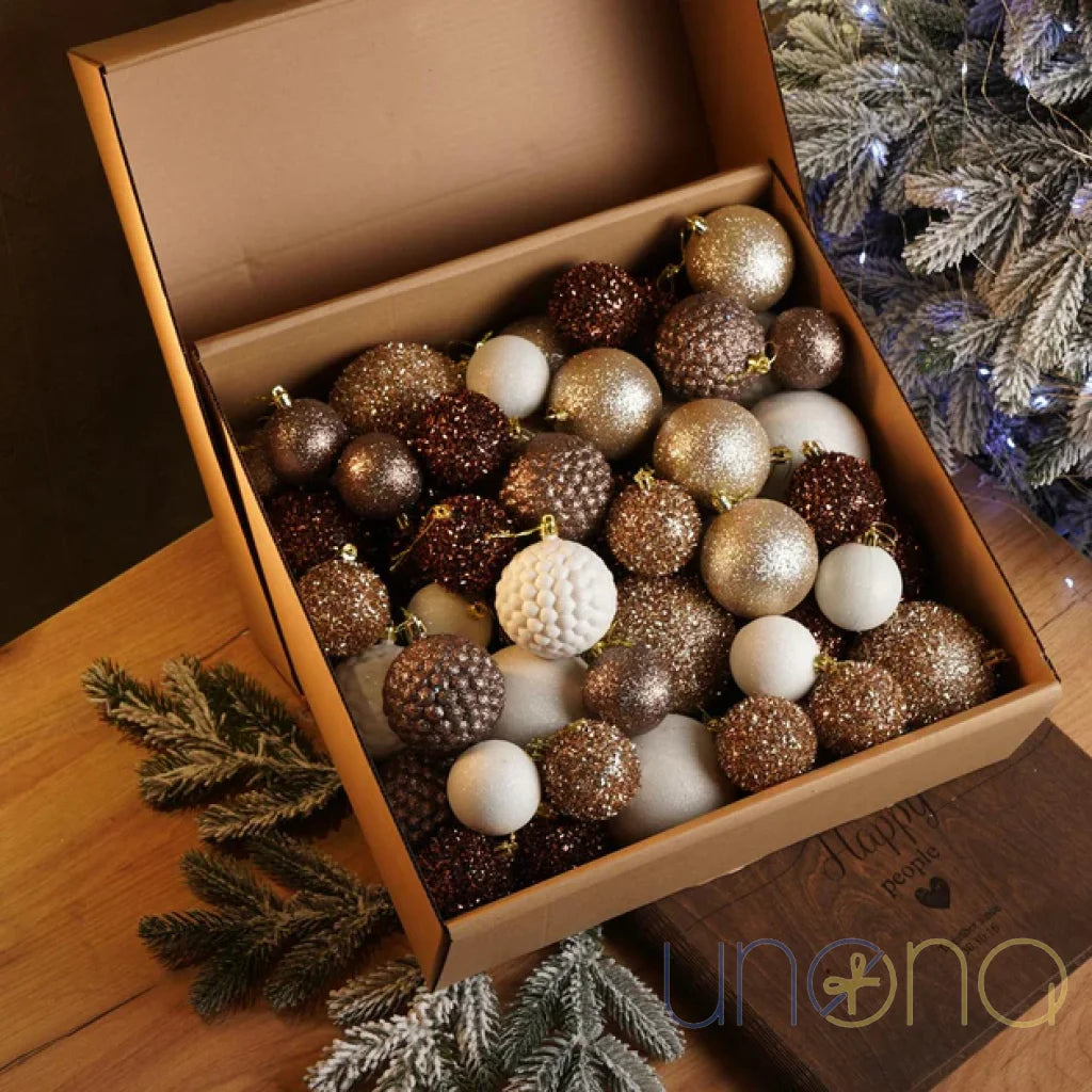 Premium Christmas Ornament Set – Made In Ukraine Elegance At The Best Price White & Beige