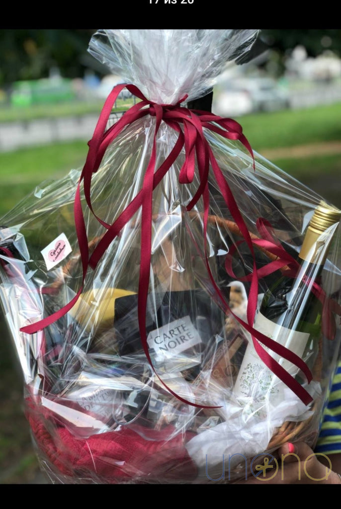 Premium Fruit Basket With Wine By Holidays