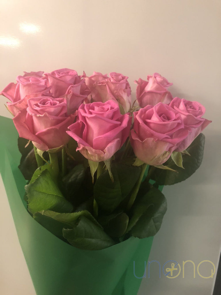 Romantic bouquet with 11 beautiful roses in Lviv