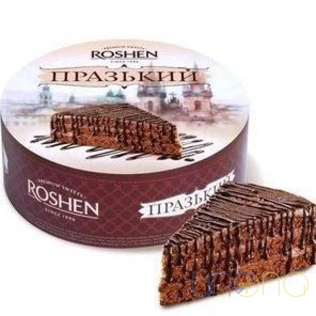 Roshen Prague Cake with chocolate sponge and Prague cream for delivery in Ukraine