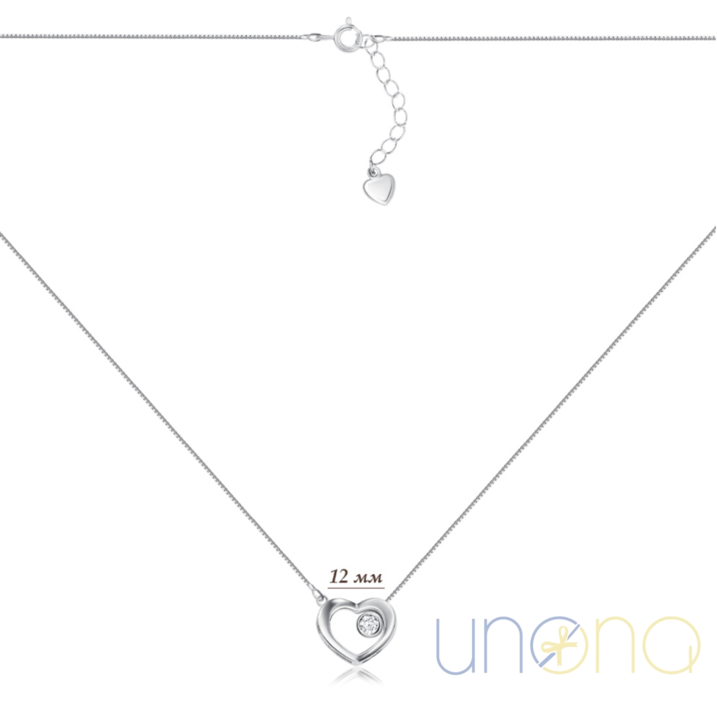 925 sterling silver necklace with cubic zirconia gift Ukraine