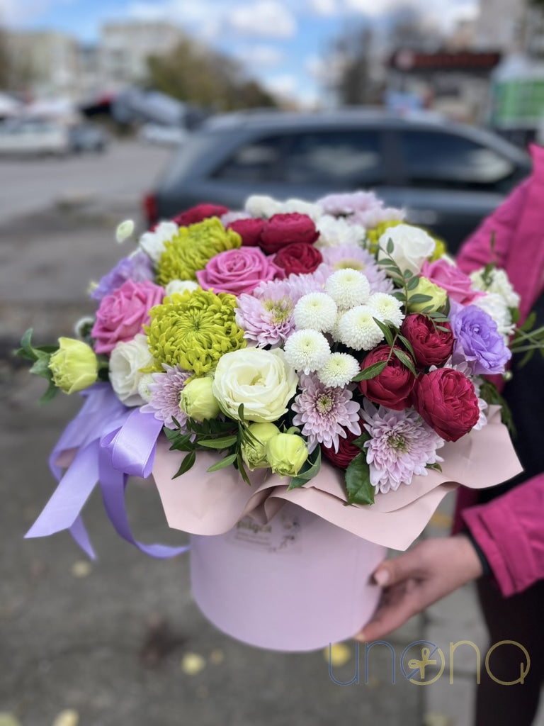 Shining Pink Flowers Box By Holidays