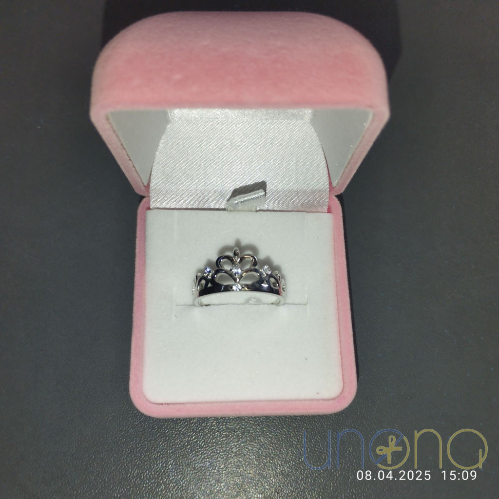 Silver Crown Ring with CZ By Price