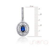 Silver Pendant With Sapphire And Cubic Zirconia Jewelry