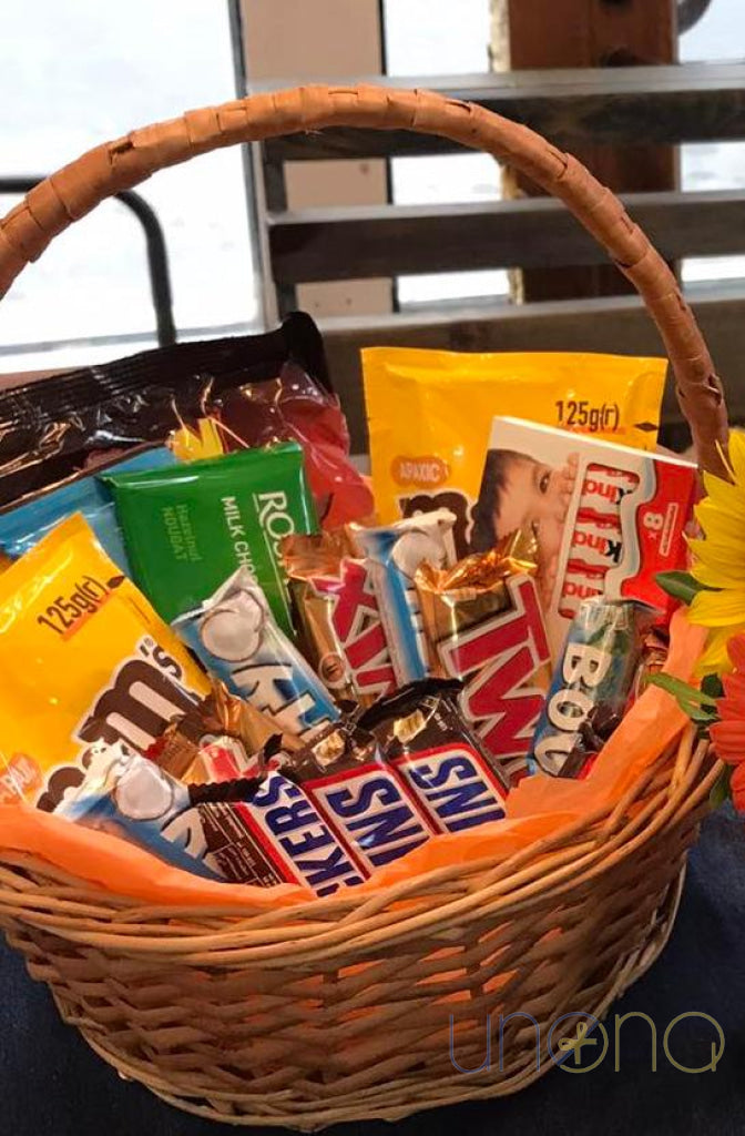 Snacks And Chocolates Gift Basket By Occasion