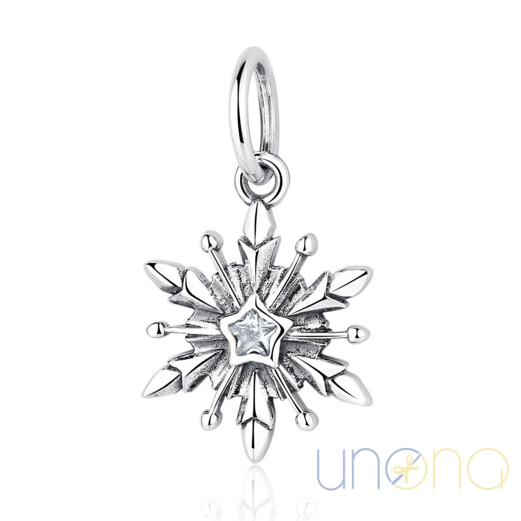 Sterling Silver Snowflake Charm | Ukraine Gift Delivery.