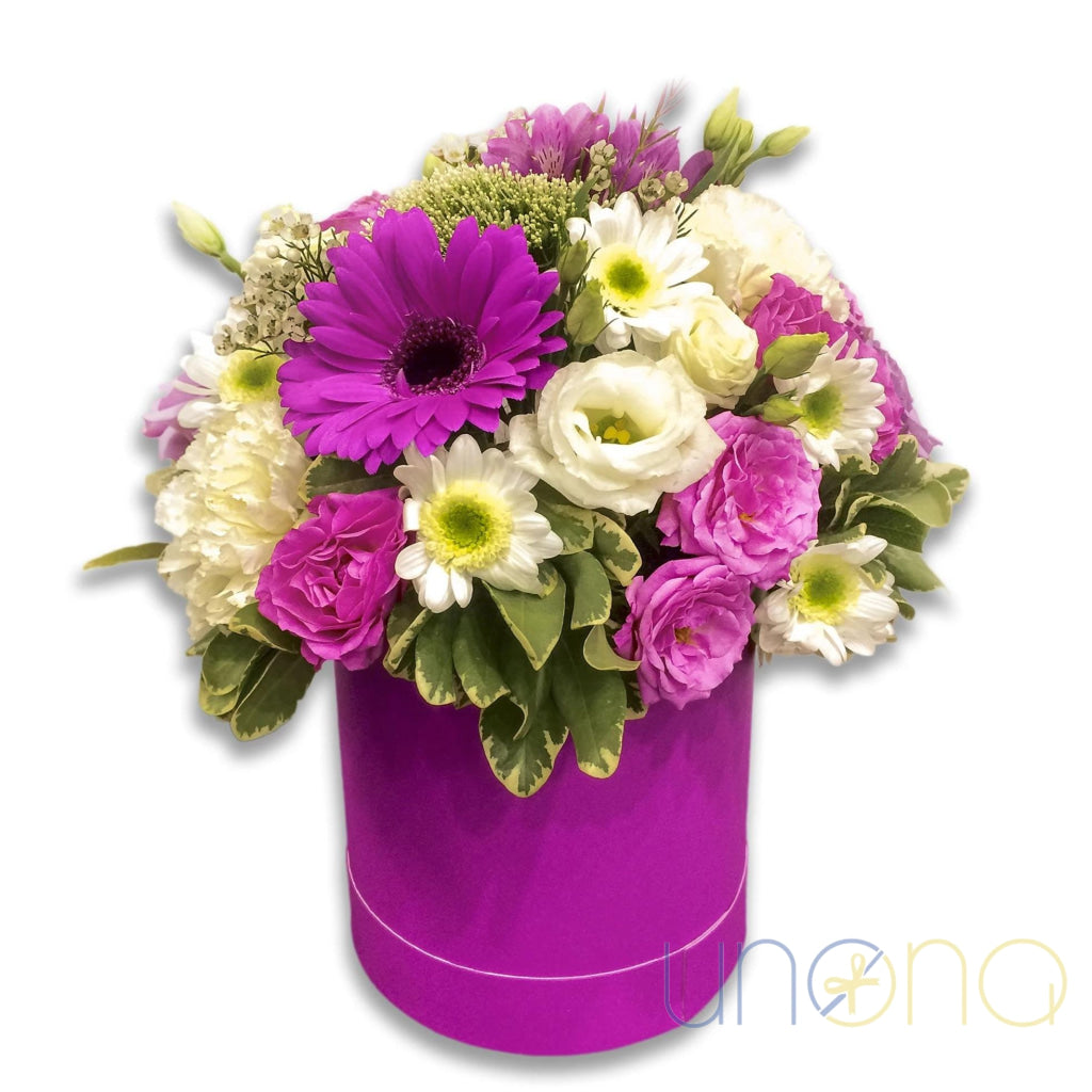 Sugar Candy Arrangement with purple gerbera and mixed flowers Ukraine flowers