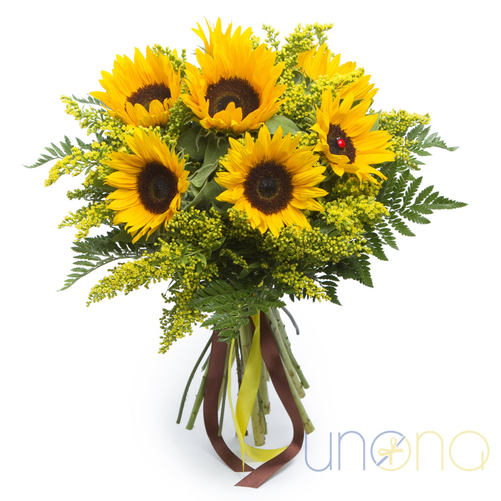 11 sunflower bouquet delivery in Ukraine – Sweet Sunshine