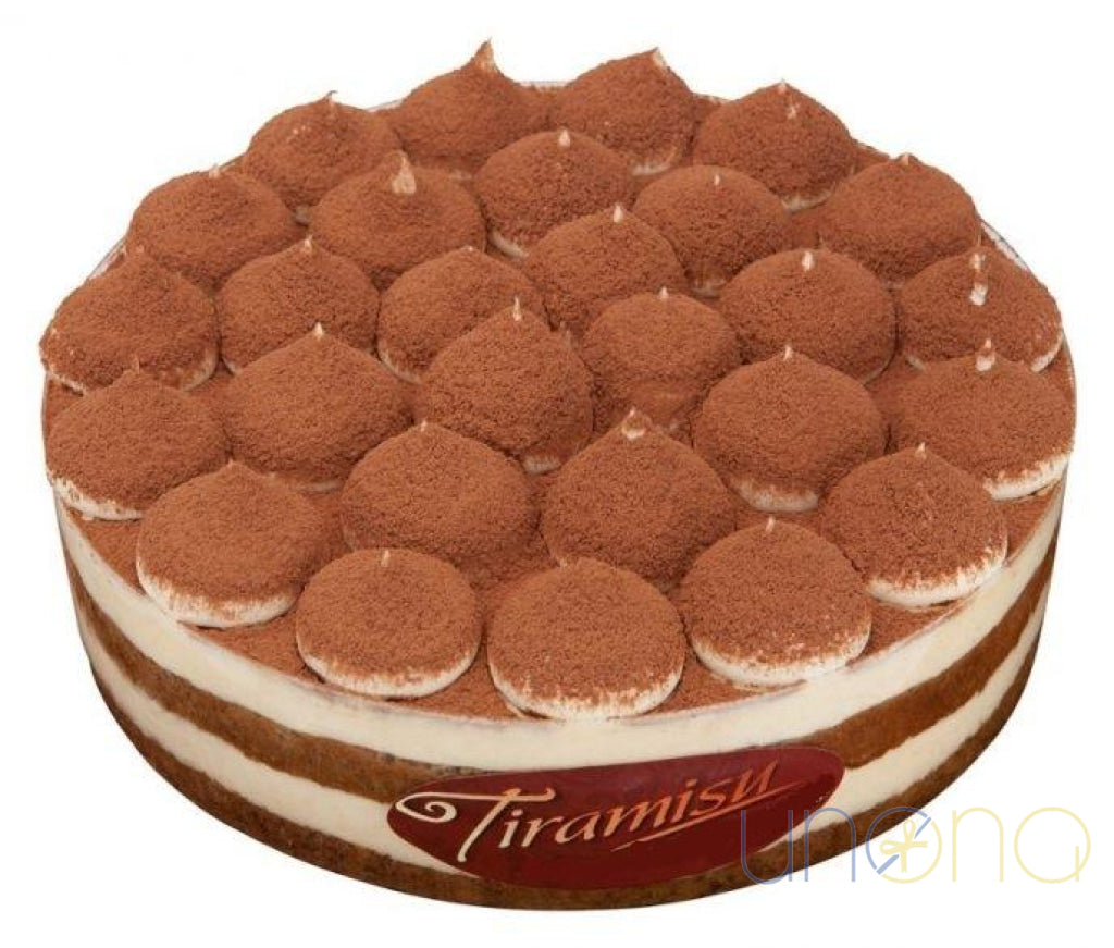 Traditional Tiramisu Cake with mascarpone cream for delivery in Ukraine