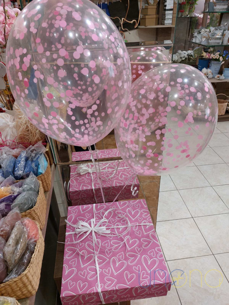 Transparent Balloon With Glitter By Occasion