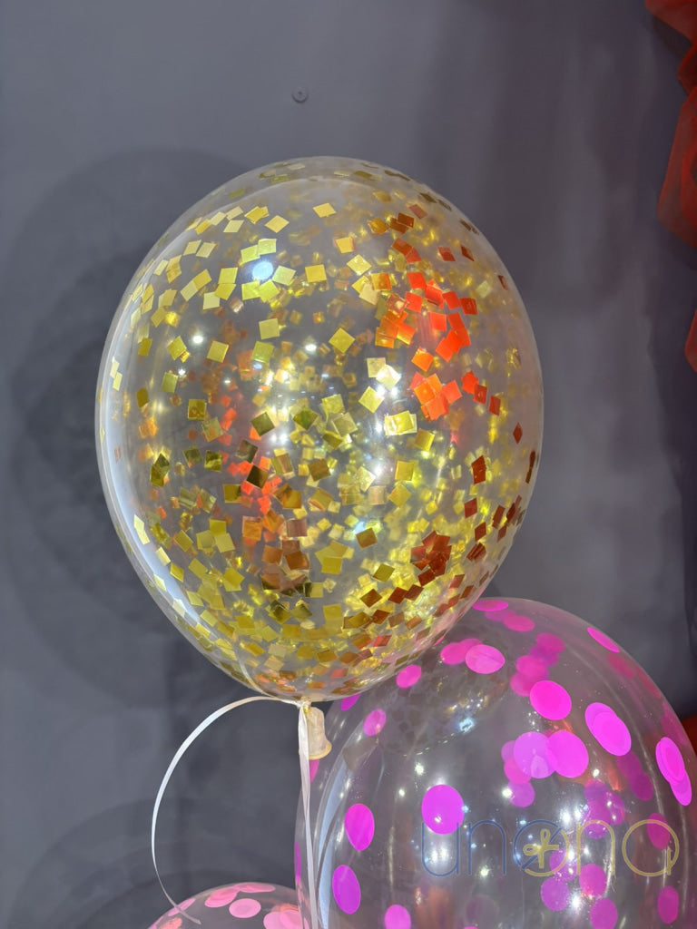 Transparent Balloon with Glitter By Occasion