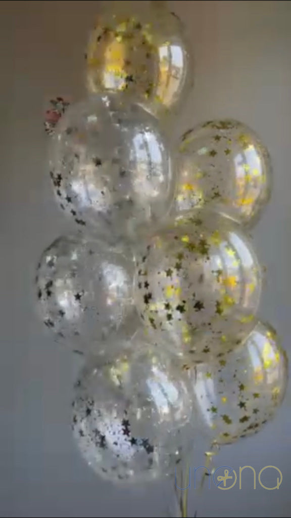 Transparent Balloon With Glitter By Occasion