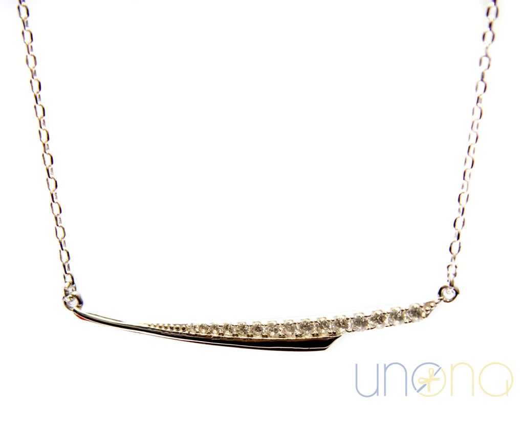 Trendy Horizontal Silver Necklace | Ukraine Gift Delivery.