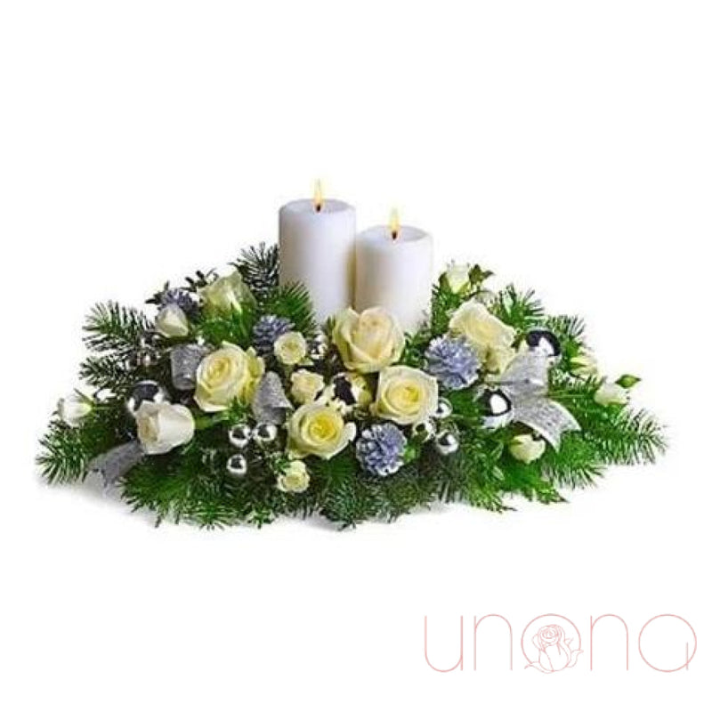 White Christmas Centerpiece | Ukraine Gift Delivery.