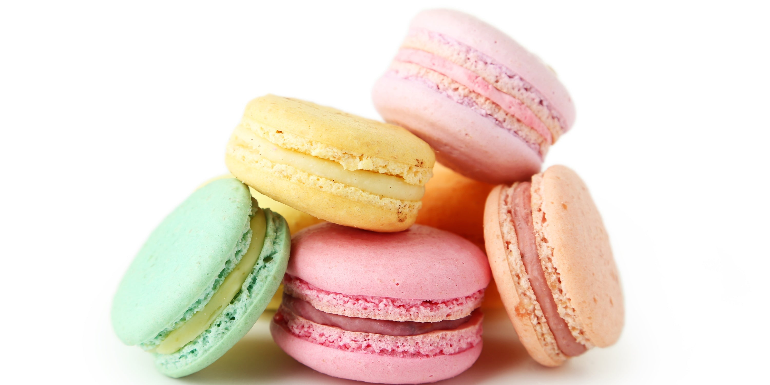 Colorful French macarons gift box delivered in Ukraine