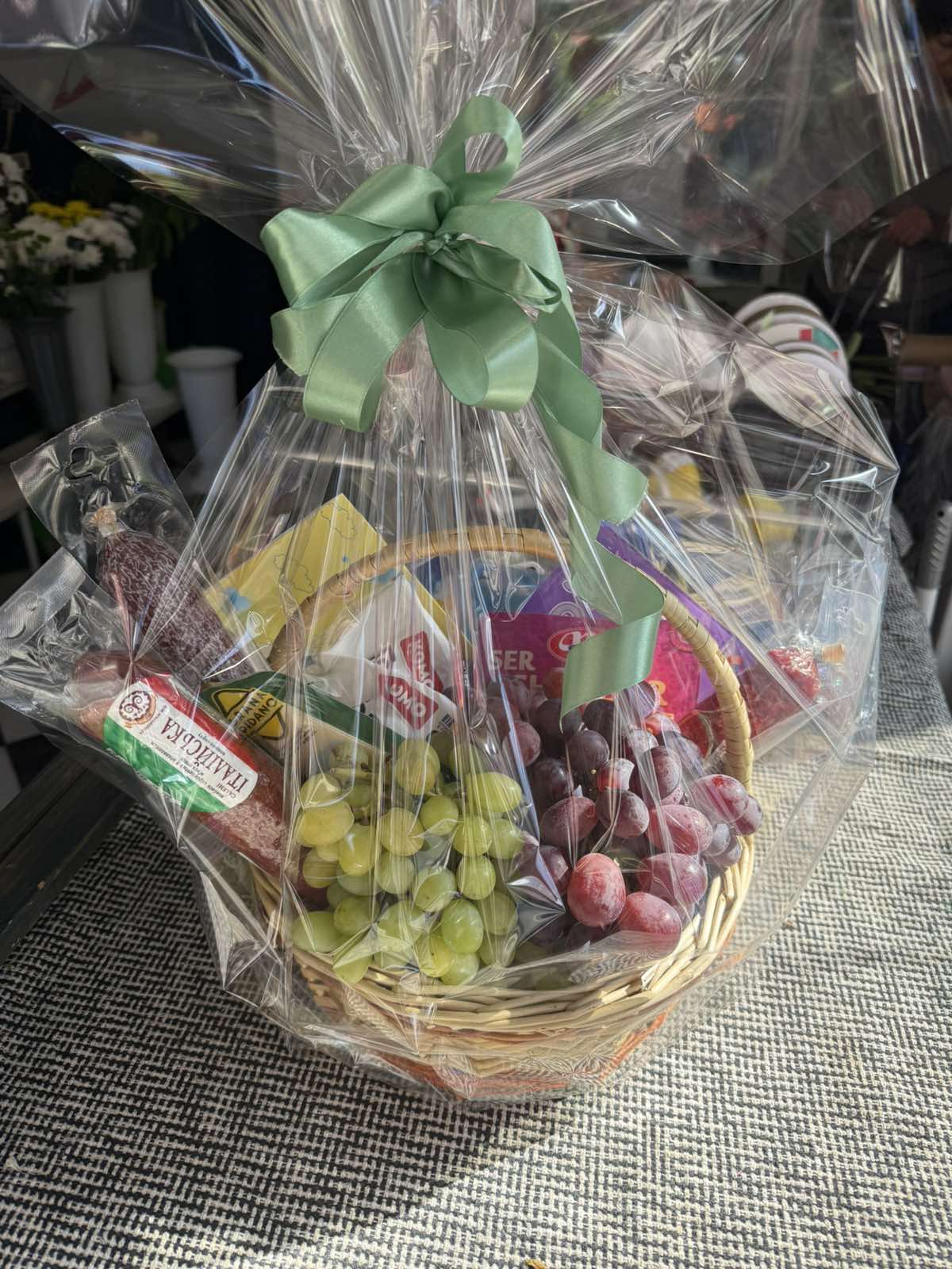 Supreme Salami & Cheese Basket – Gourmet Meat & Cheese Gift Delivery Ukraine
