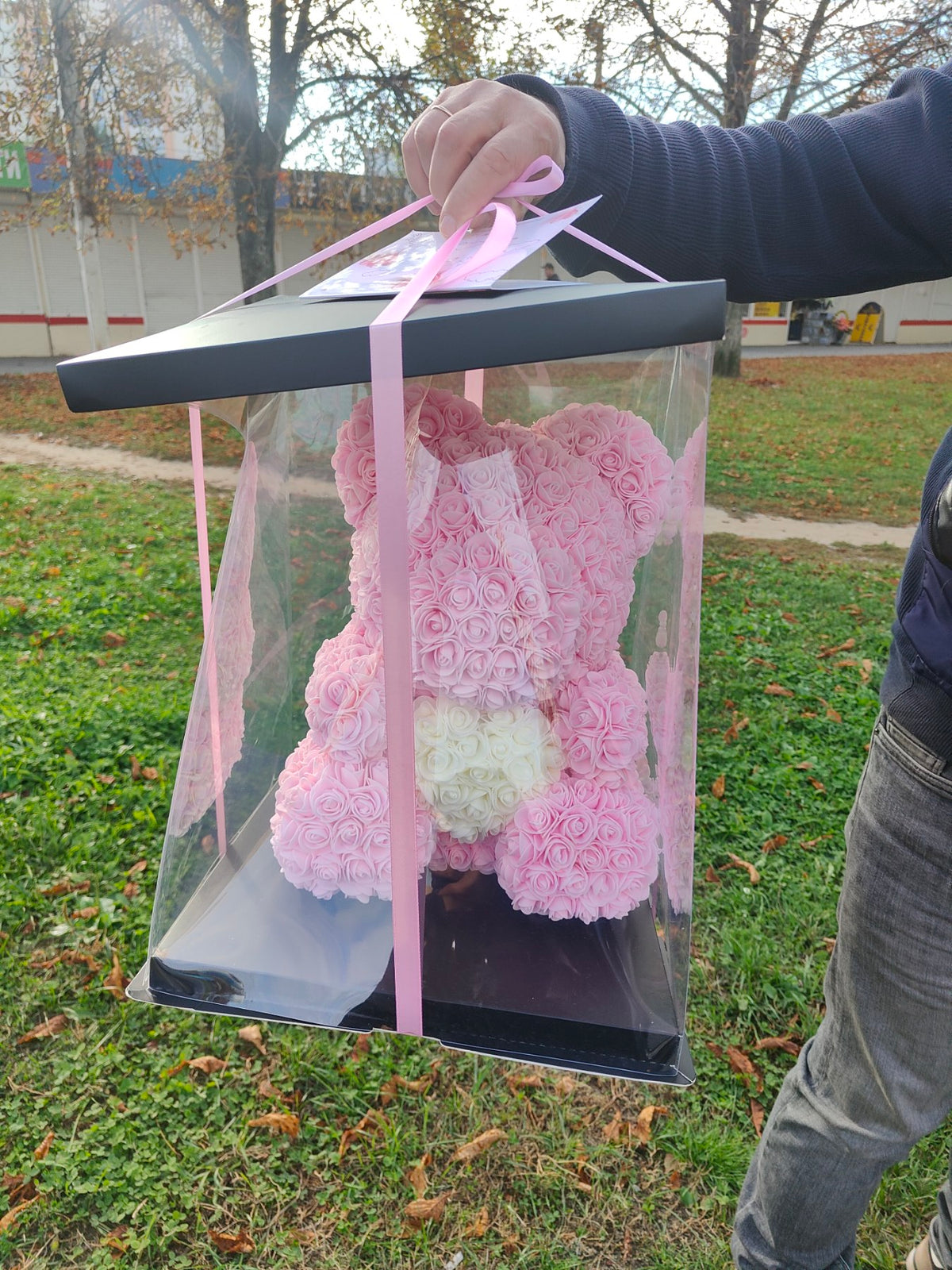 OURS EN PELUCHE FLEUR 3D