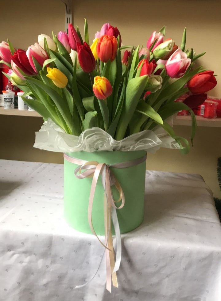 Coffret de Tulipes Reine de Beauté
