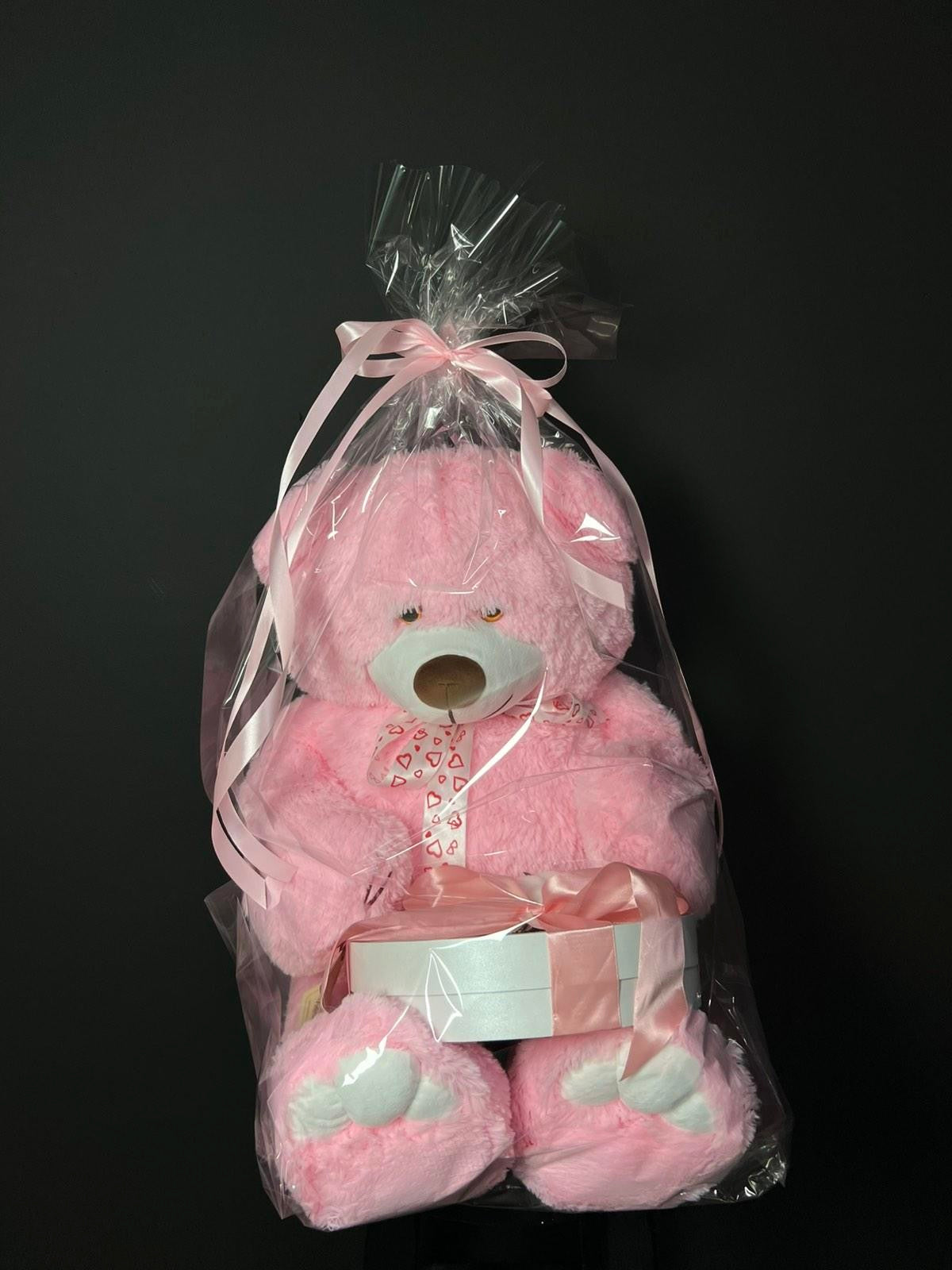 Pink Love Bear – Large Plush Teddy Bear Gift Delivery in Ukraine
