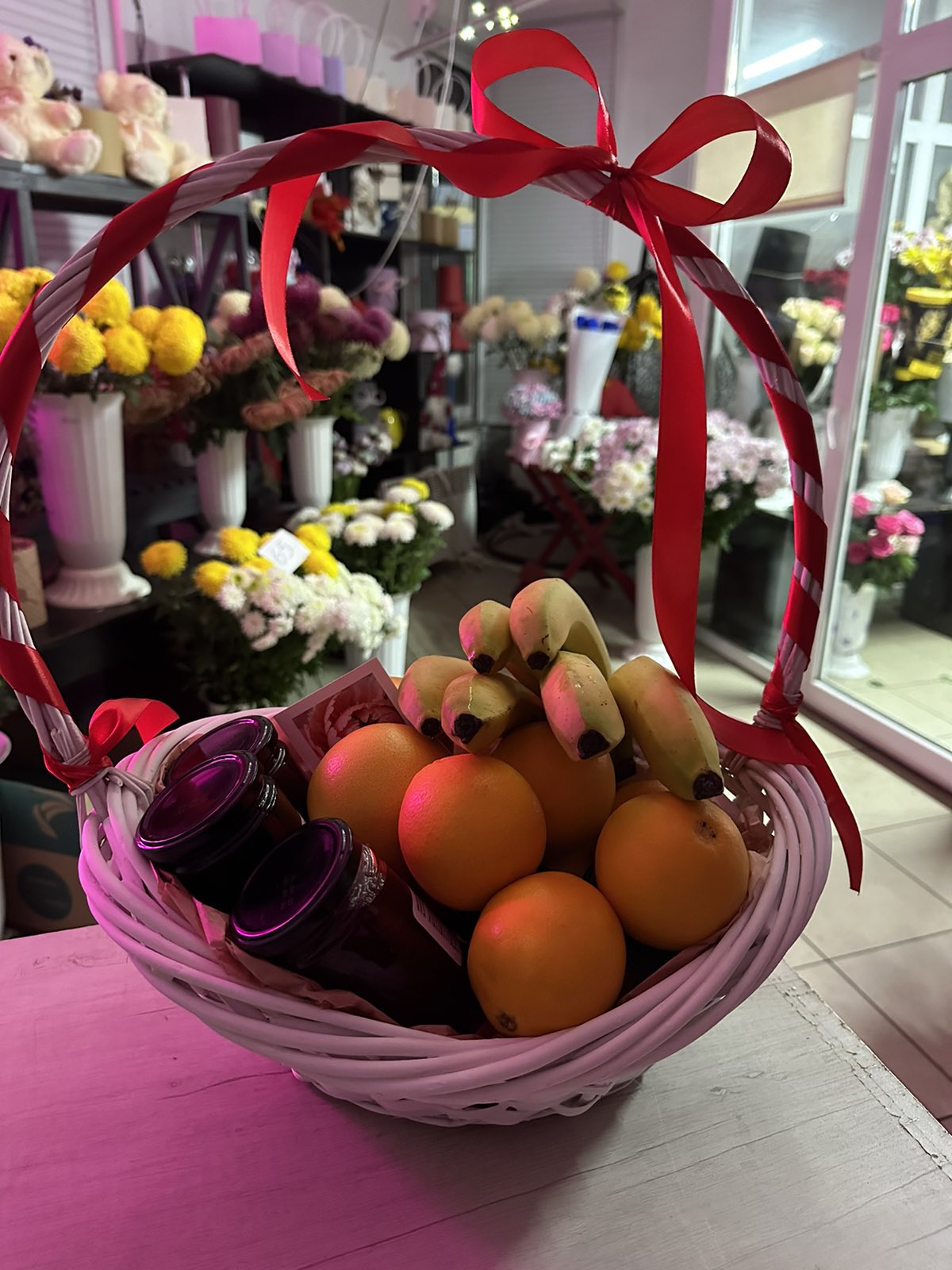 Fruit and Jam Gift Basket