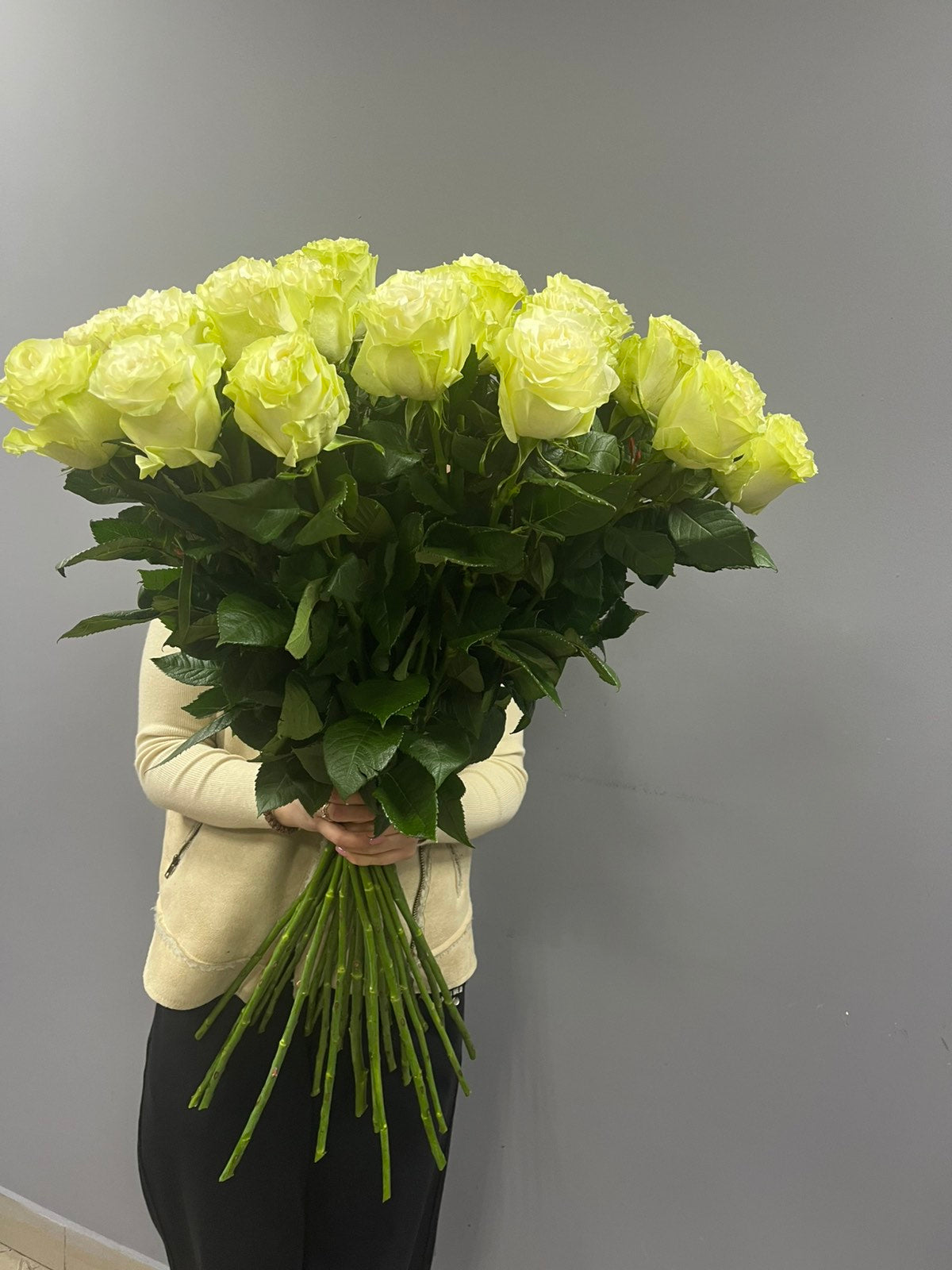 Arrangement abondant de 25 roses