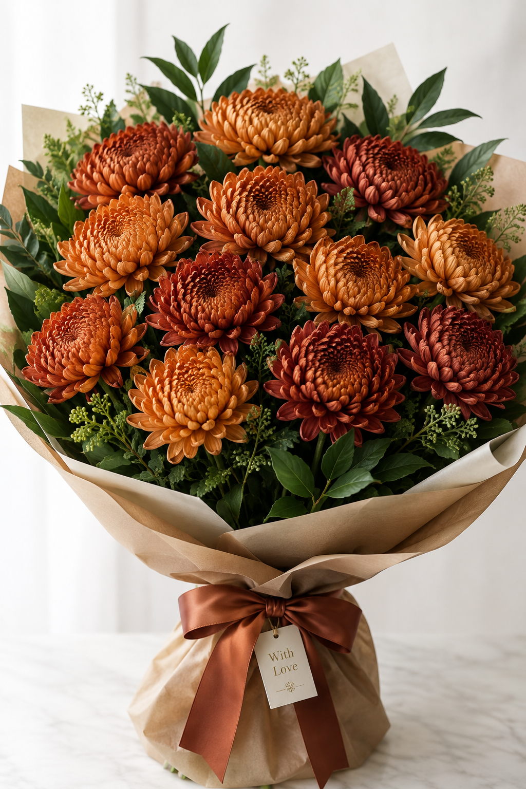 Vienna Copper Chrysanthemum Bouquet