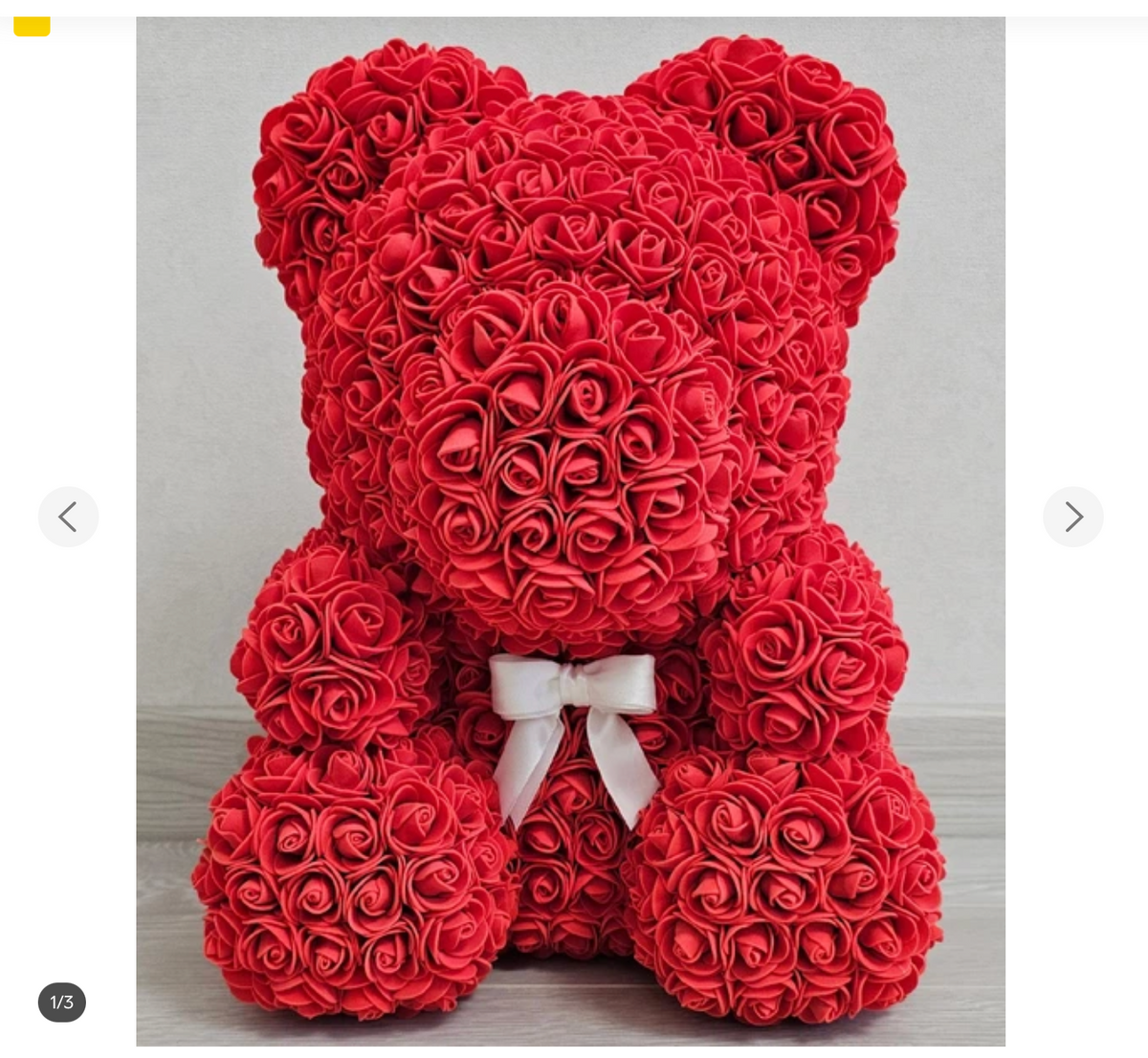OURS EN PELUCHE FLEUR 3D