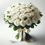 Abundant 25 Rose Arrangement White / Standard (Local Flowers) By Holidays