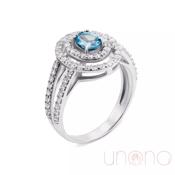 Affinity Silver Ring With Blue Topaz By Price
