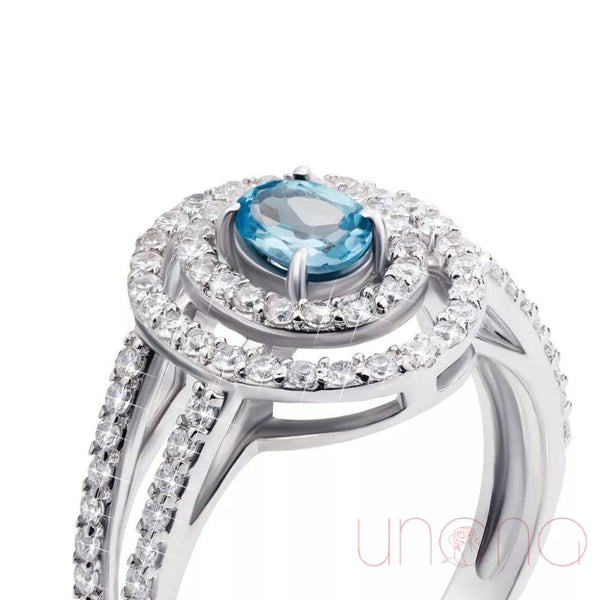 Affinity Silver Ring With Blue Topaz By Price