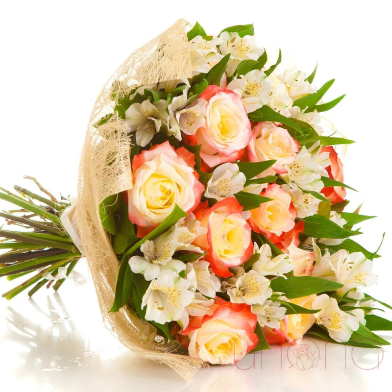 Amber Rose Mix Bouquet | Ukraine Gift Delivery.