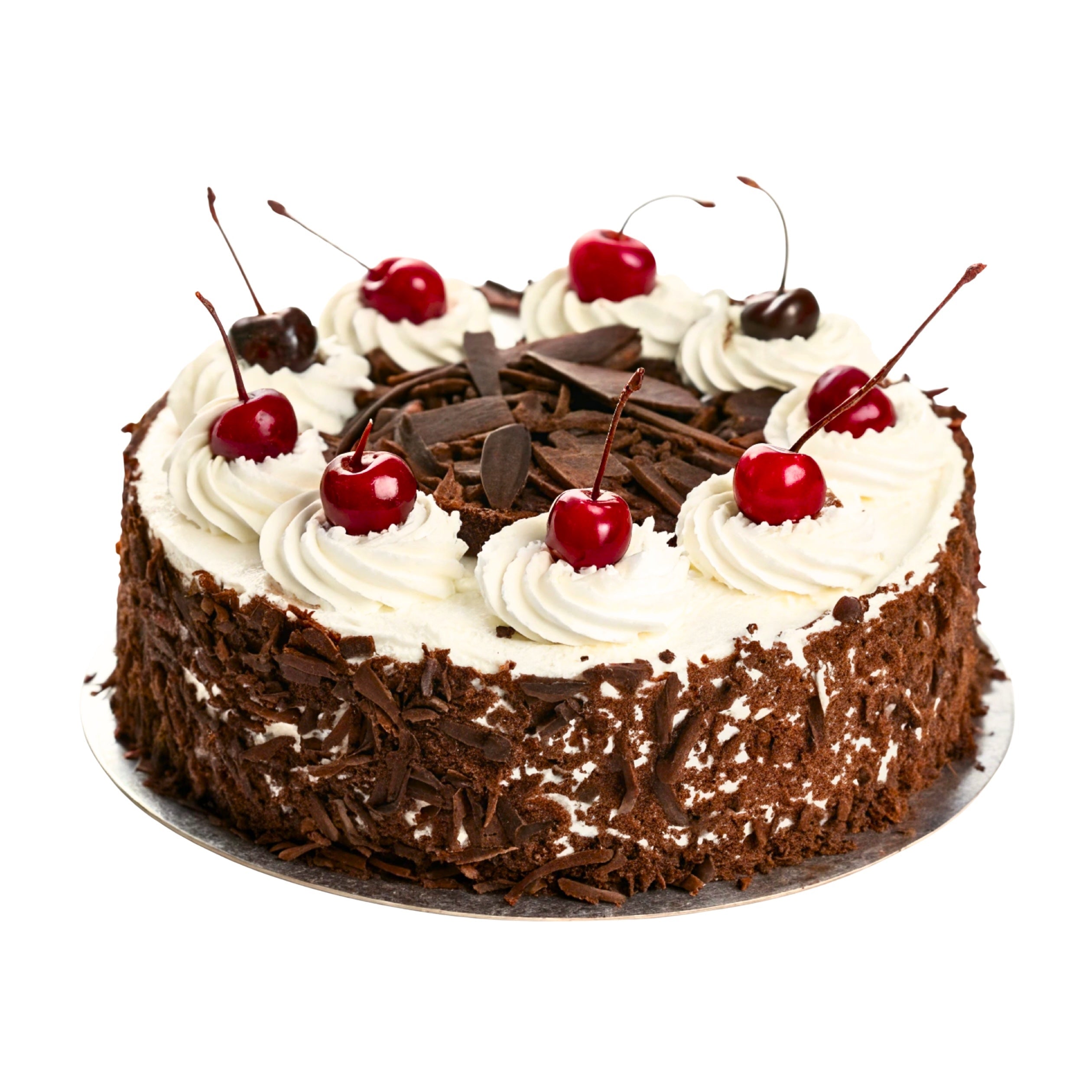 Black Forest Cake with whipped cream and cherries for delivery in Ukraine