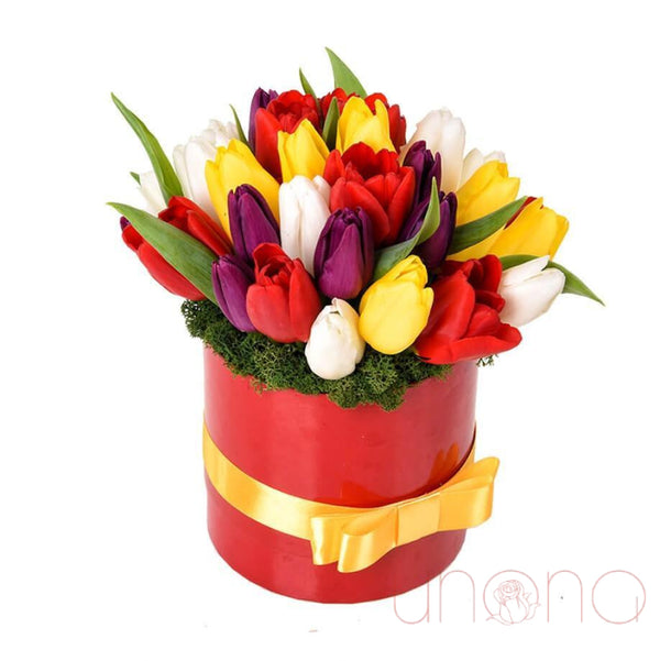 Box of Tulips Love's Wonder | Ukraine Gift Delivery.
