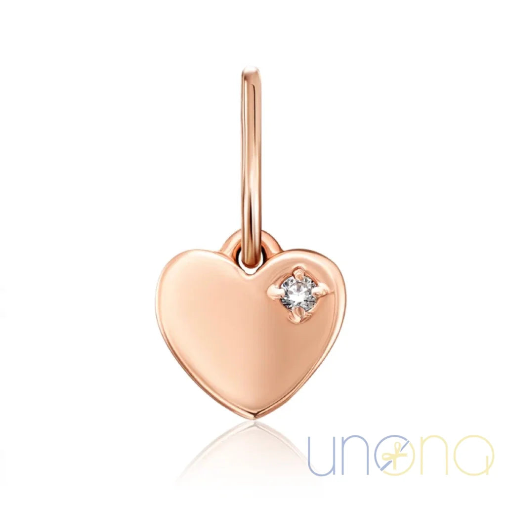 Brilliant-Cut Heart Gold Pendant Jewelry