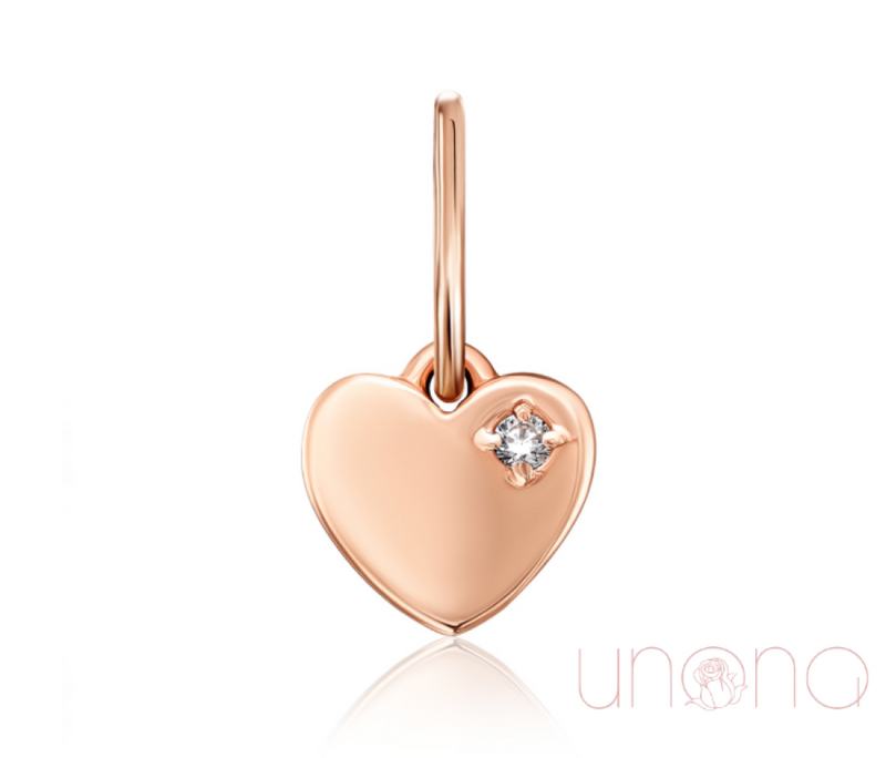 Brilliant-Cut Heart Gold Pendant Jewelry