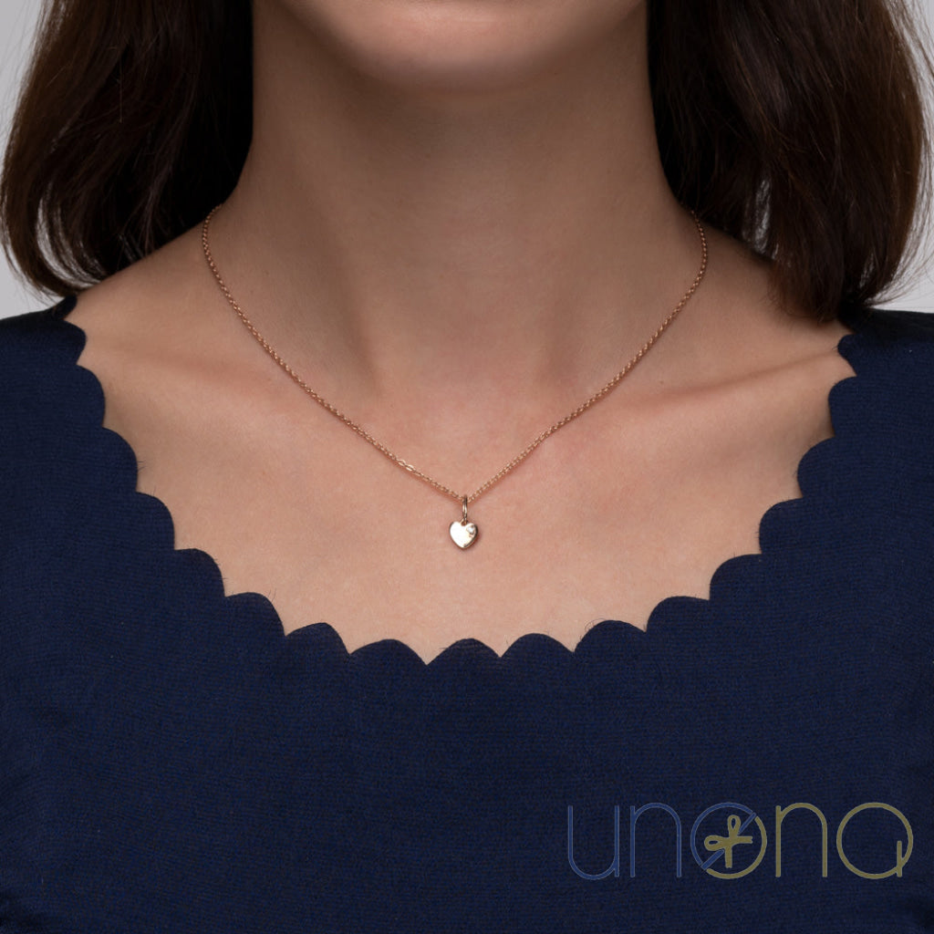 Brilliant-Cut Heart Gold Pendant Jewelry