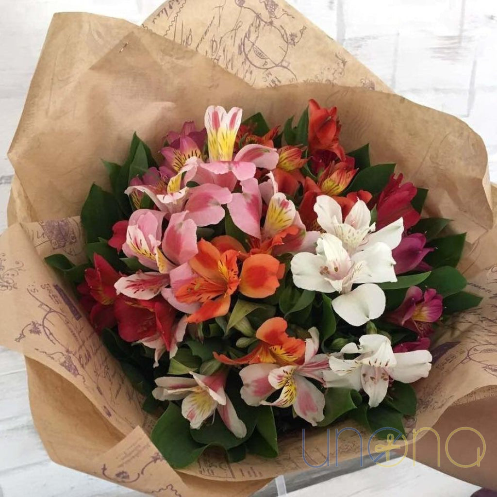 Send 11 alstroemerias to Ukrainian woman – flower delivery Kyiv