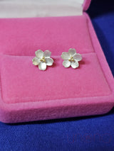 Cherry Blossoms Silver Earrings Jewelry