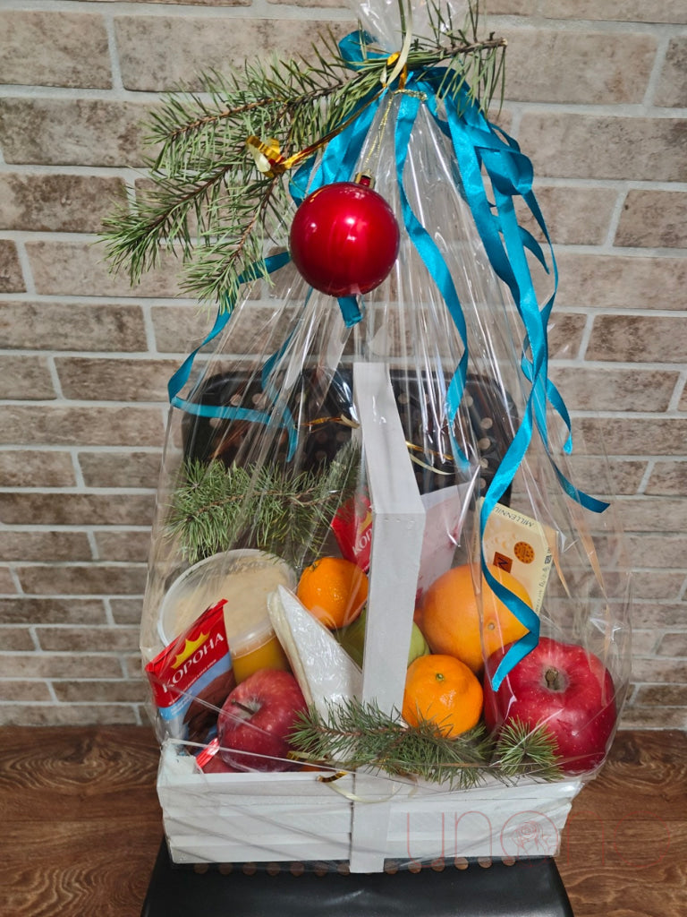 Chocolate Cheese And Fruit Basket By Holidays