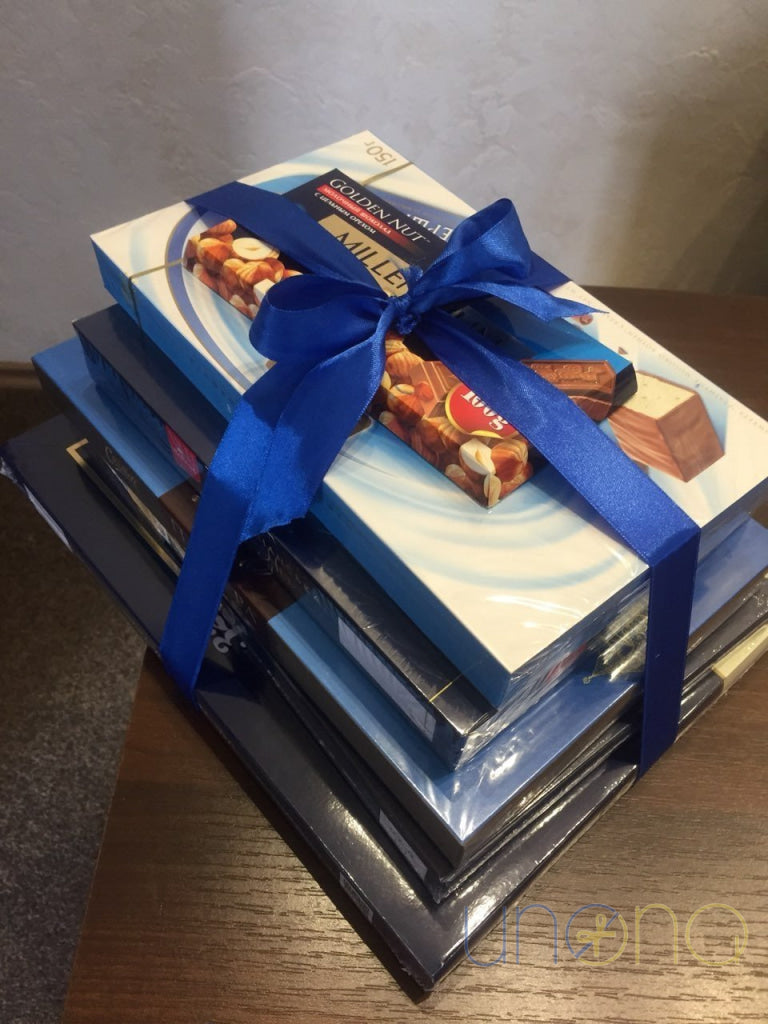 Blue Chocolate Tower | Ukraine Gift Delivery.
