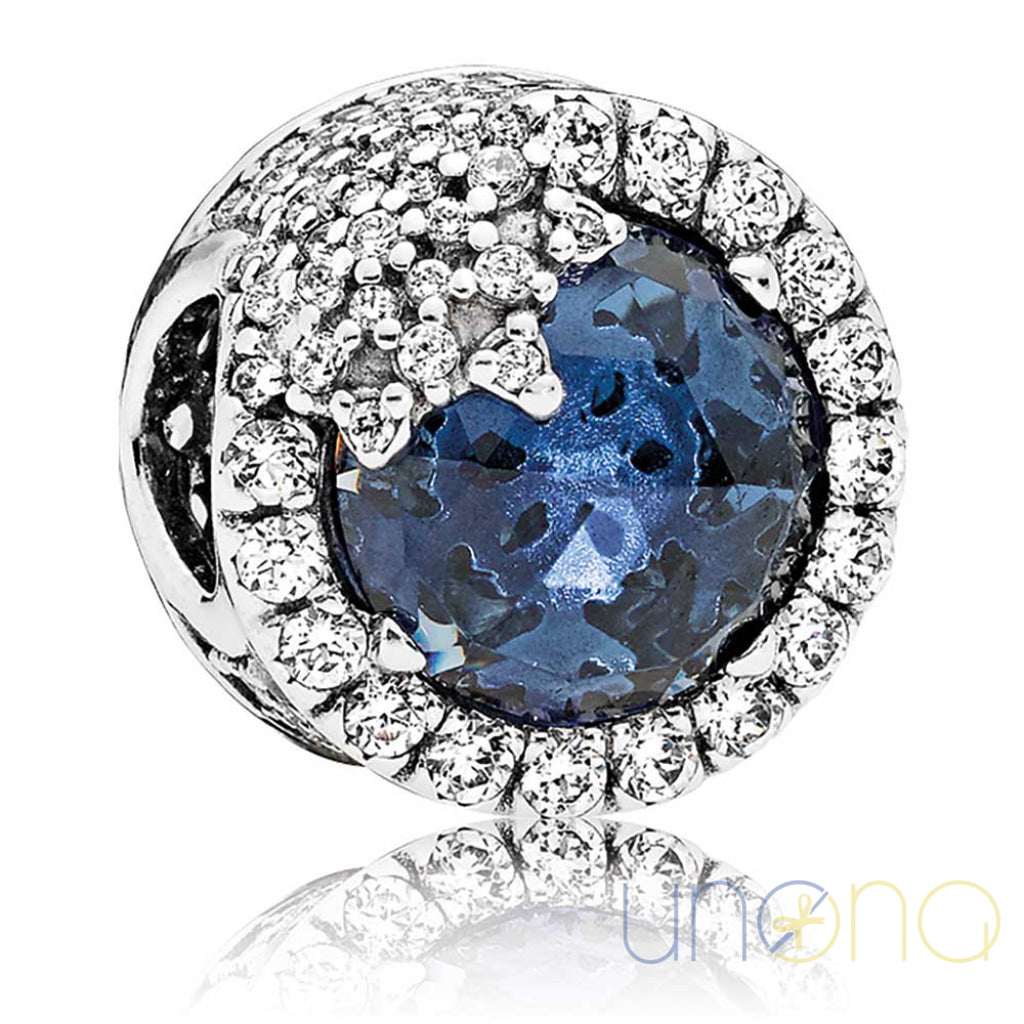 Dazzling pavé sterling silver charm with cubic zirconia, Ukraine