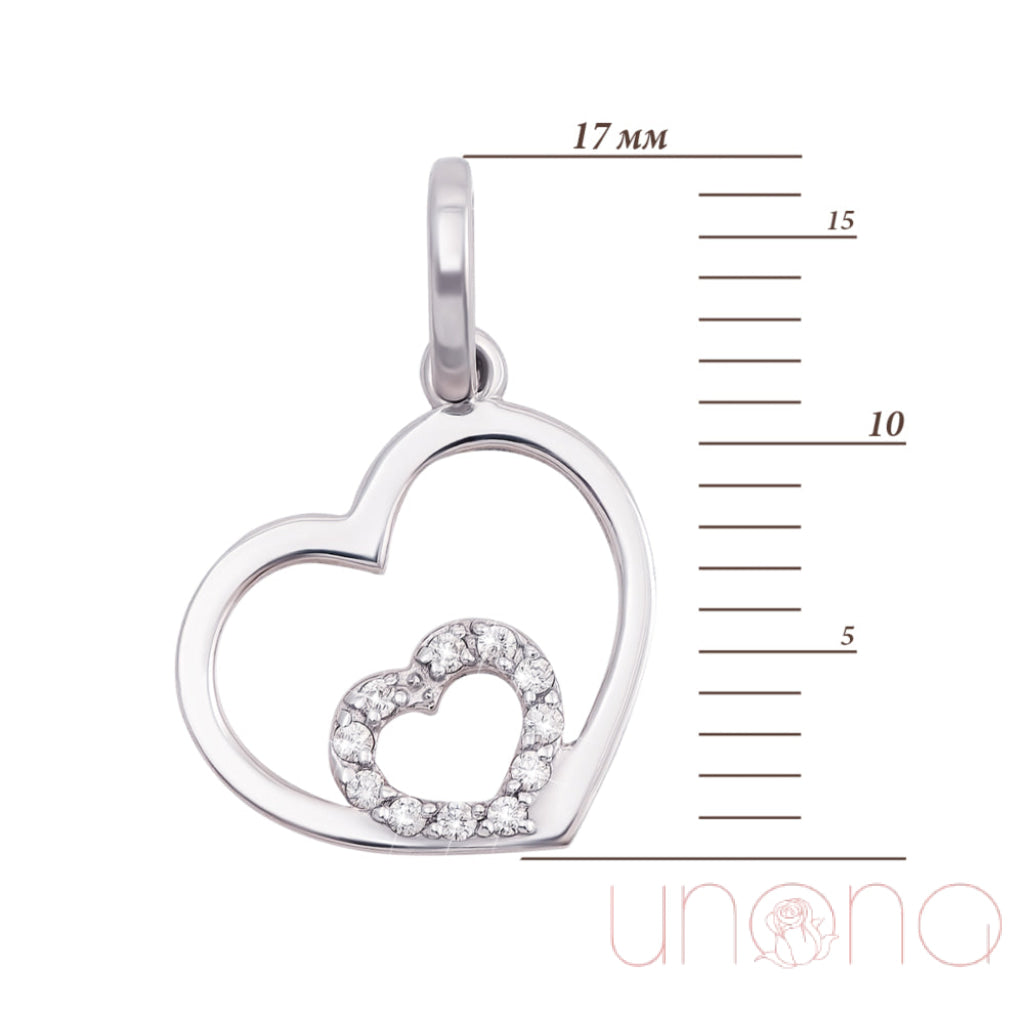 Double Heart Golden Pendant