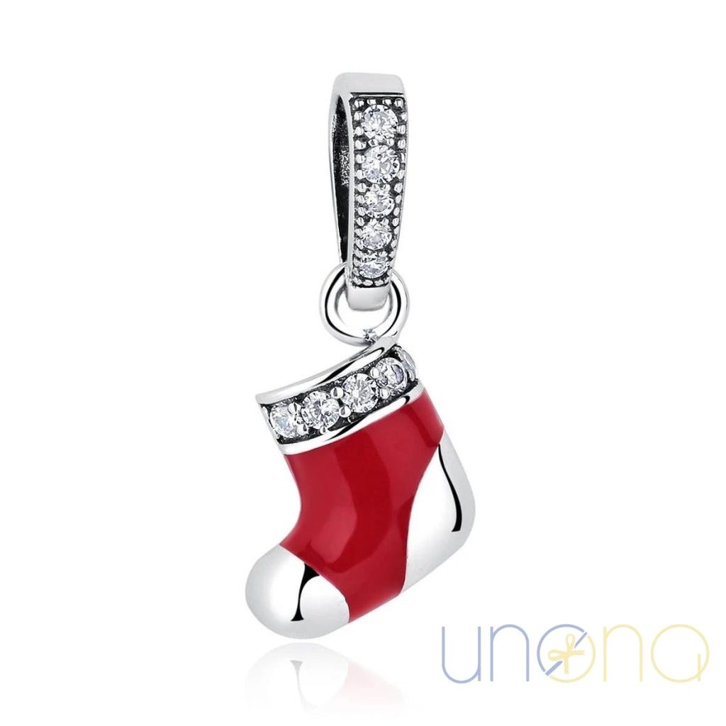 Enamel Christmas Stocking Charm | Ukraine Gift Delivery.