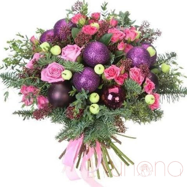 Enchanting New Year Violet Bouquet | Ukraine Gift Delivery.