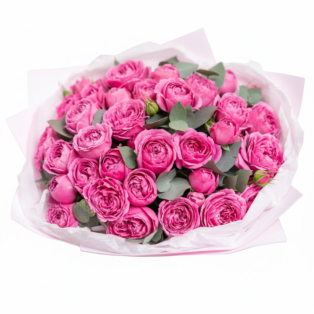 luxury peony roses bouquet 39 stems Ukraine delivery