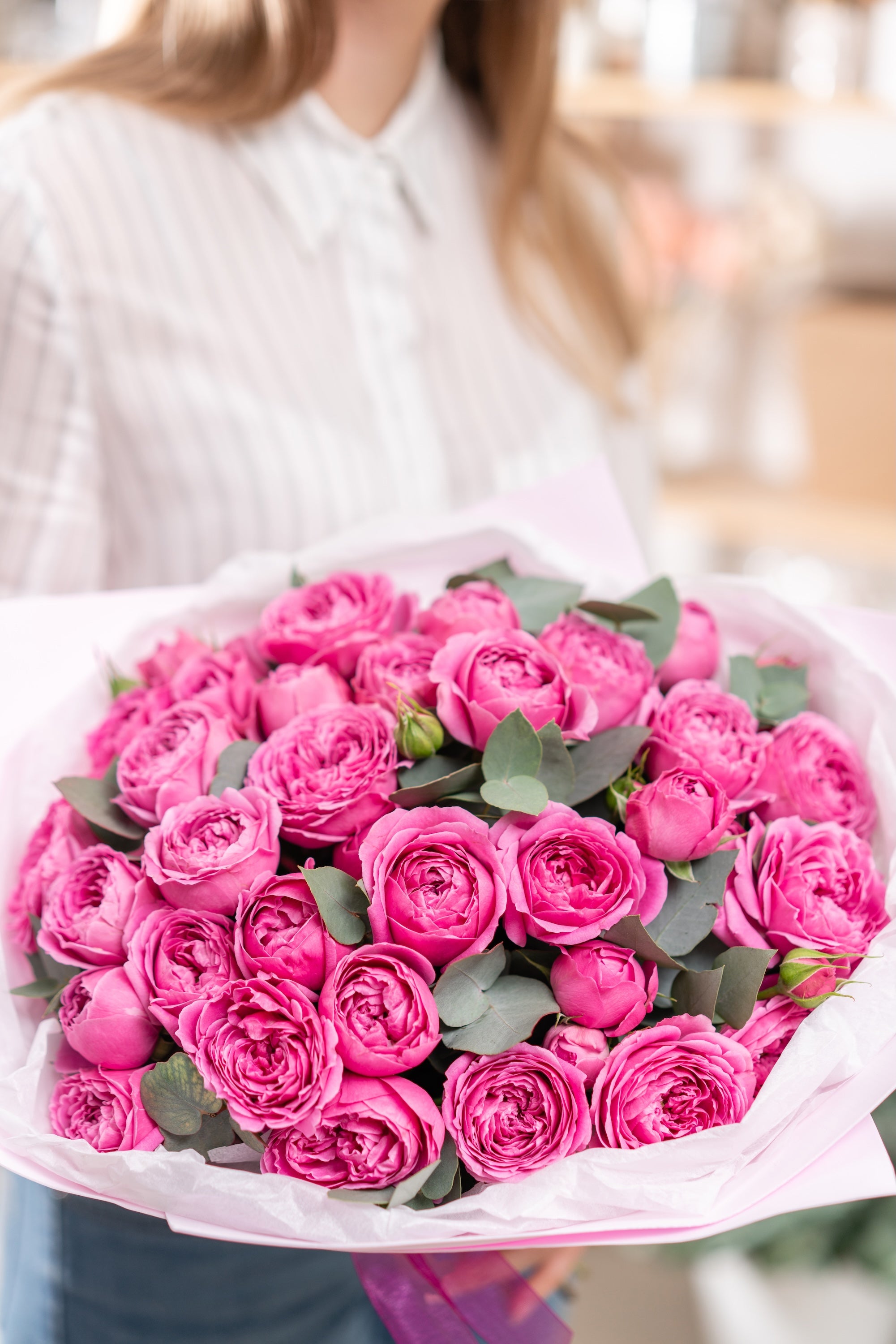 romantic peony rose bouquet premium flowers Ukraine