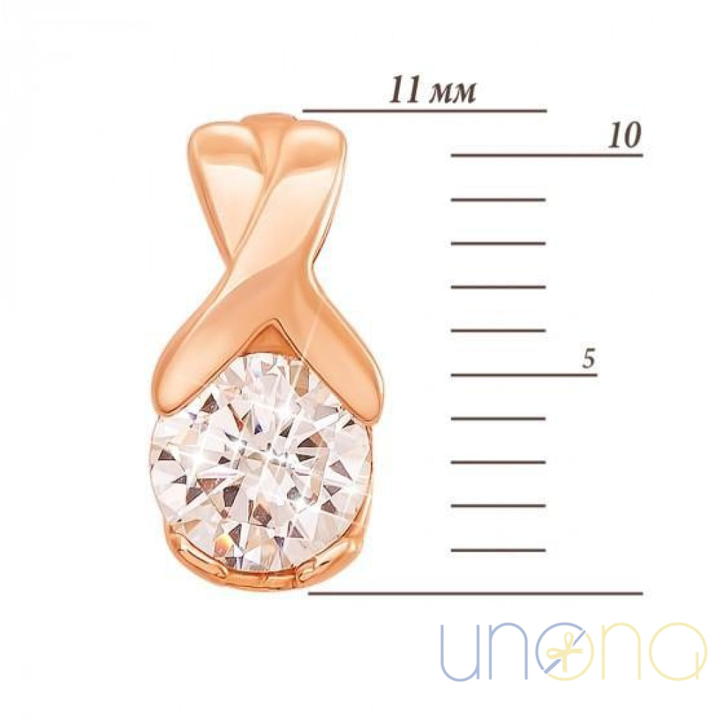 Exquisite Phianite Golden Pendant | Ukraine Gift Delivery.