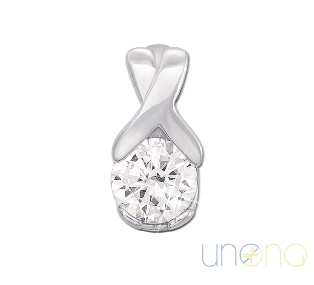 Exquisite Phianite Golden Pendant white gold Jewelry