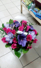 Fab Roses and Vanda Orchids Bouquet | Ukraine Gift Delivery.